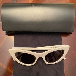 Saint Laurent Lily SL 213 White Sunglasses